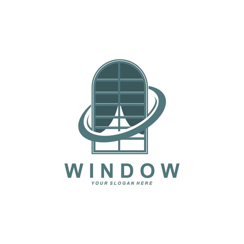 Home Window Logo, Home Interior icon design vector