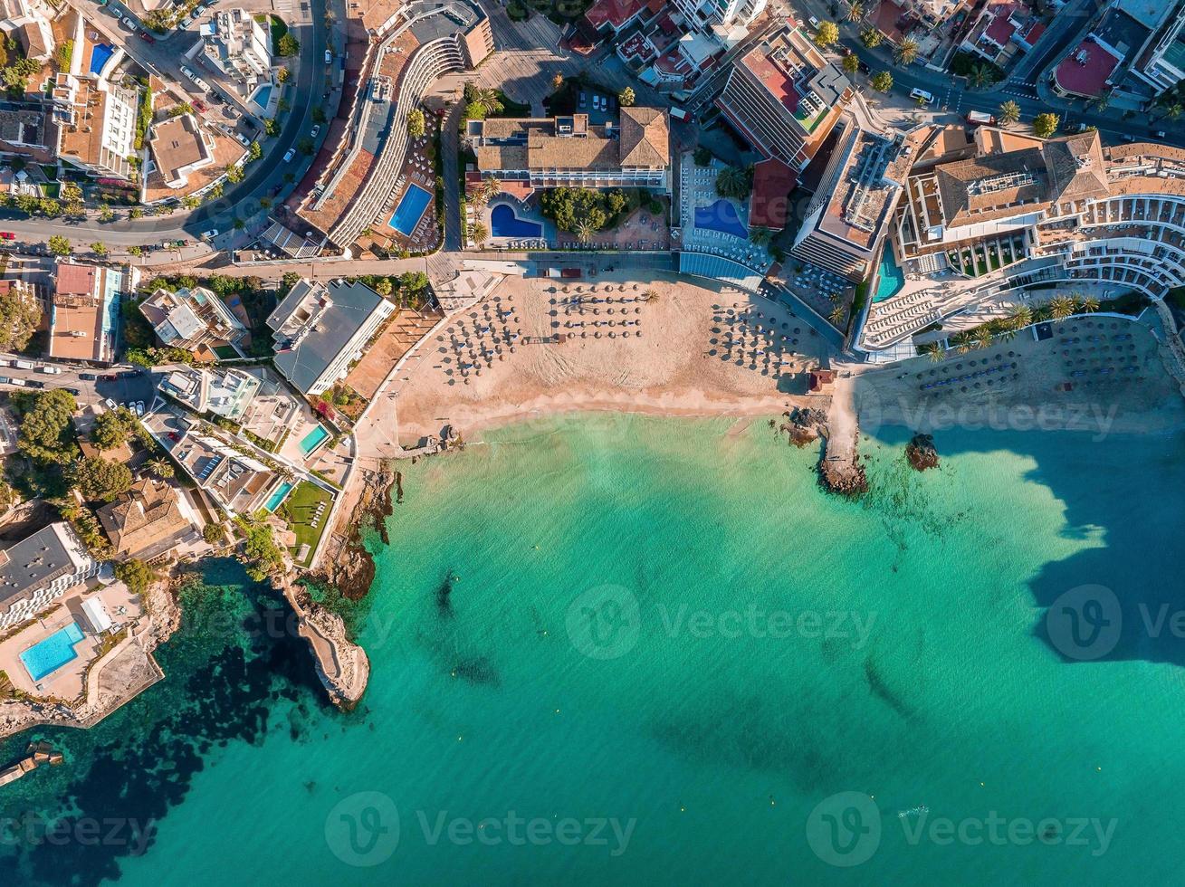 vista aérea de la capital de mallorca - palma de mallorca en españa. foto