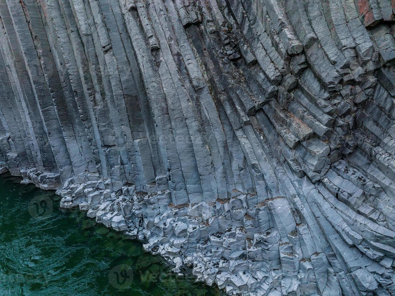 Epic view of the studlagil basalt canyon, Iceland. photo