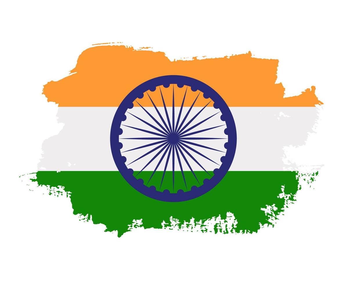 India flag isolated on white vector illustration