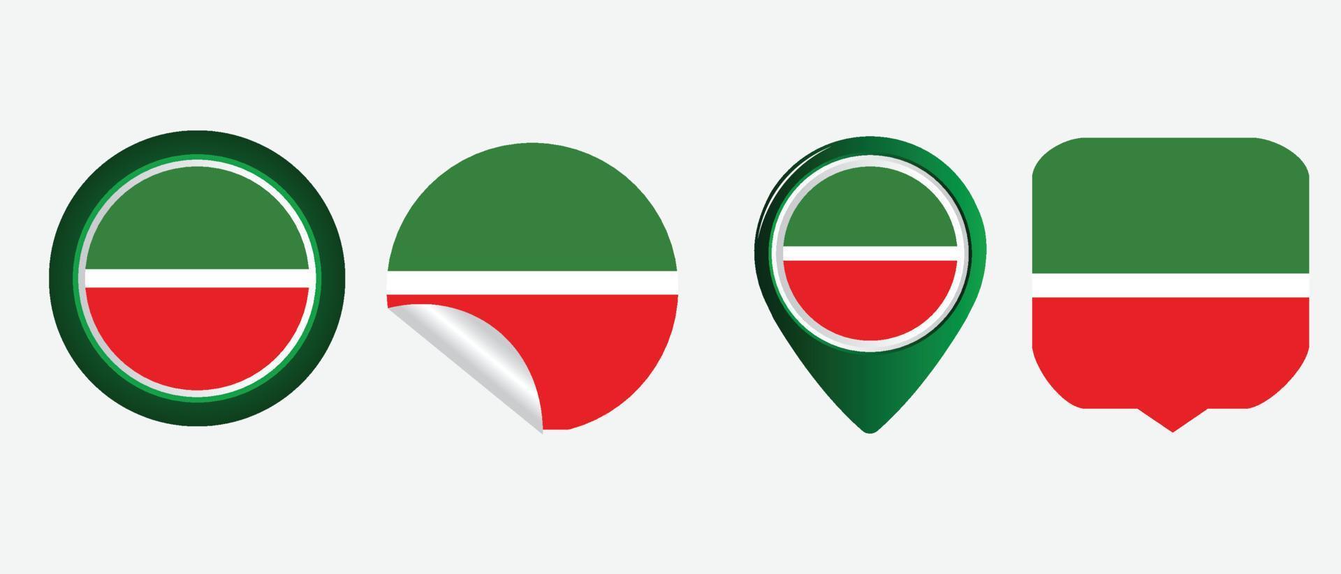 tatarstan  flag icon symbol vector illustration
