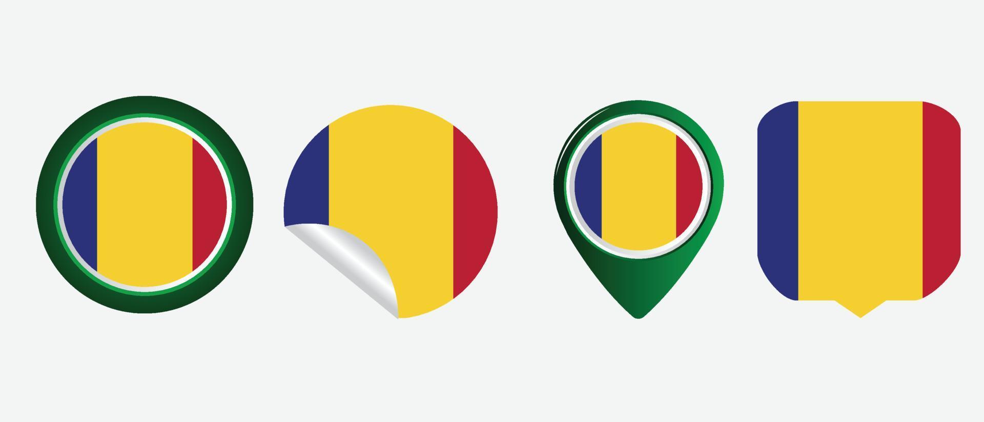 Romania flag icon . web icon set . icons collection flat. Simple vector illustration.
