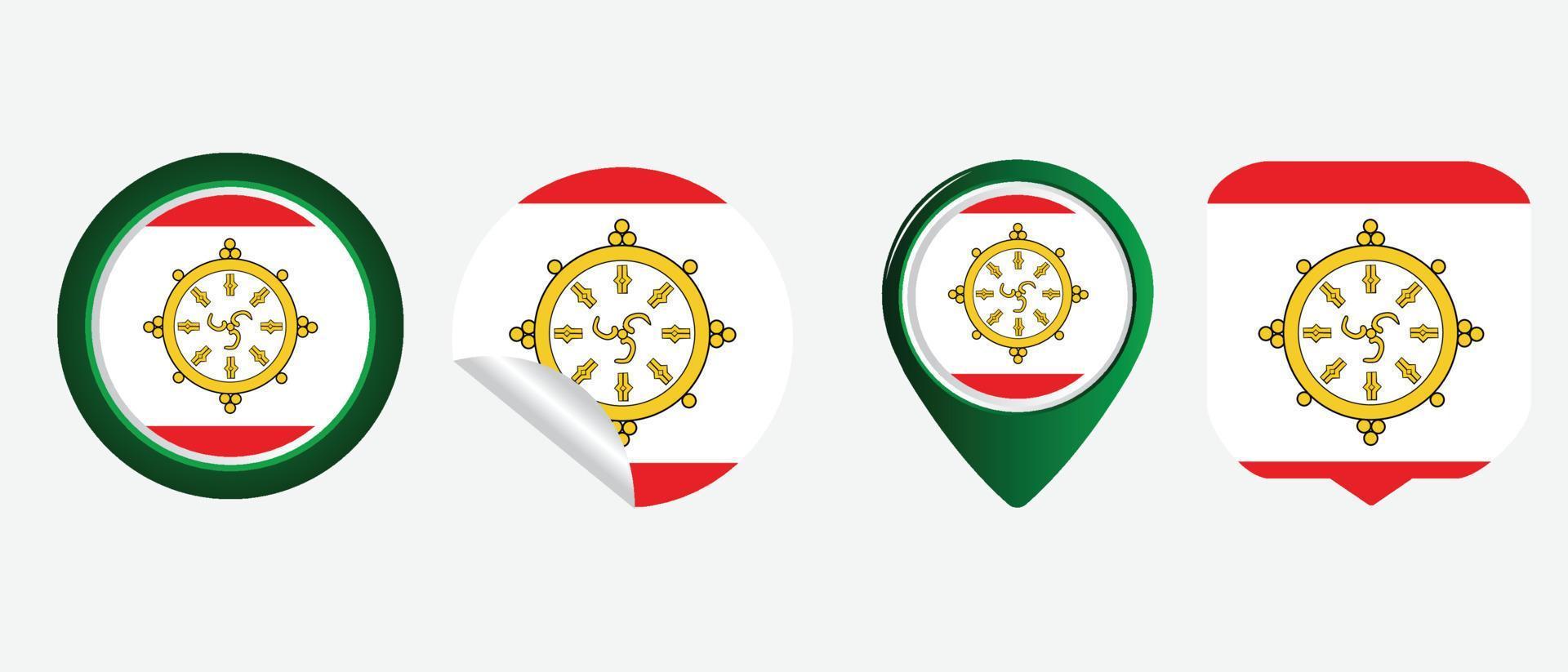 sikkim flag icon . web icon set . icons collection flat. Simple vector illustration.