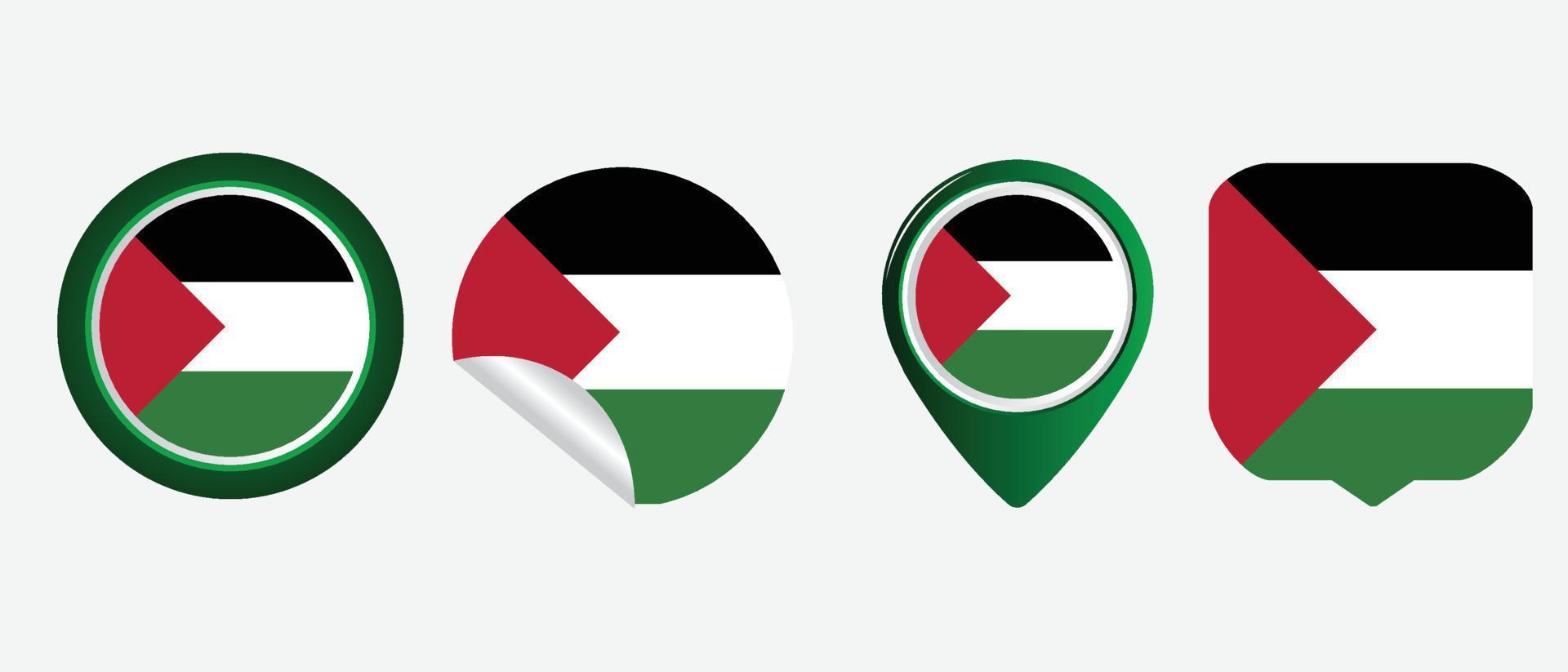 Palestine flag icon . web icon set . icons collection flat. Simple vector illustration.