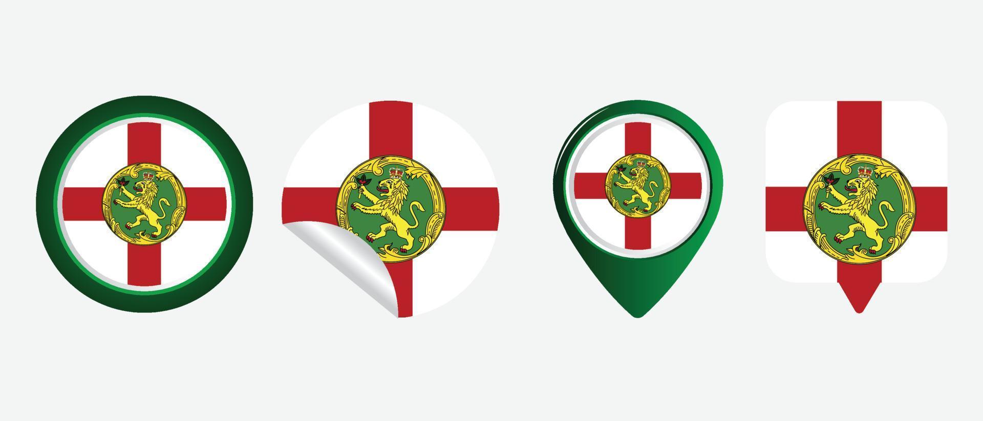 Alderney flag. flat icon symbol vector illustration