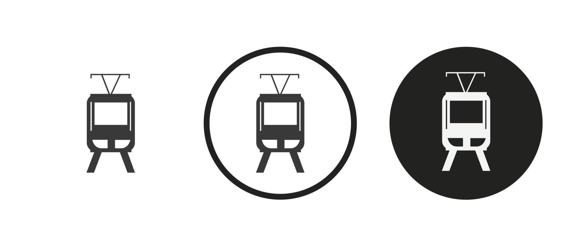 conjunto de iconos de tren del cielo. colección de logotipos de contorno negro de alta calidad para el diseño de sitios web y aplicaciones móviles en modo oscuro. ilustración vectorial sobre un fondo blanco vector