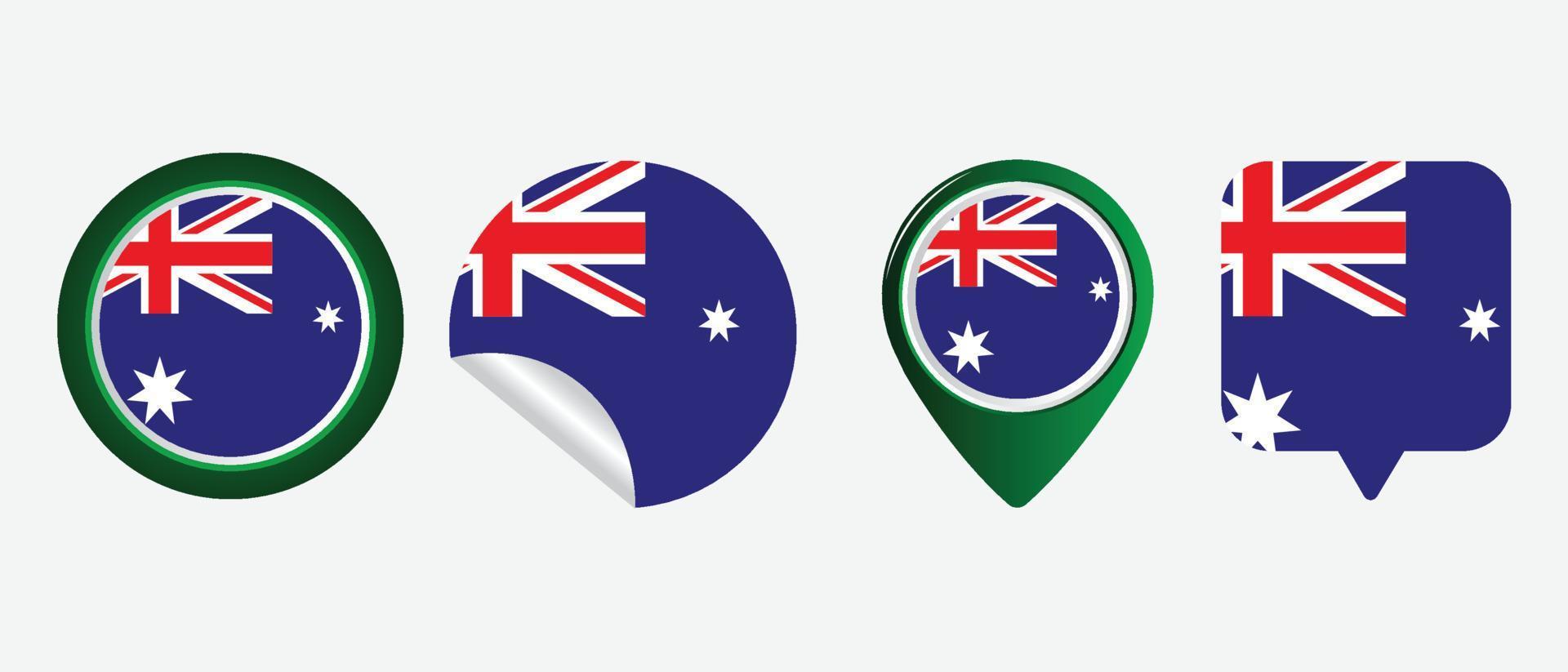 Australia flag. flat icon symbol vector illustration