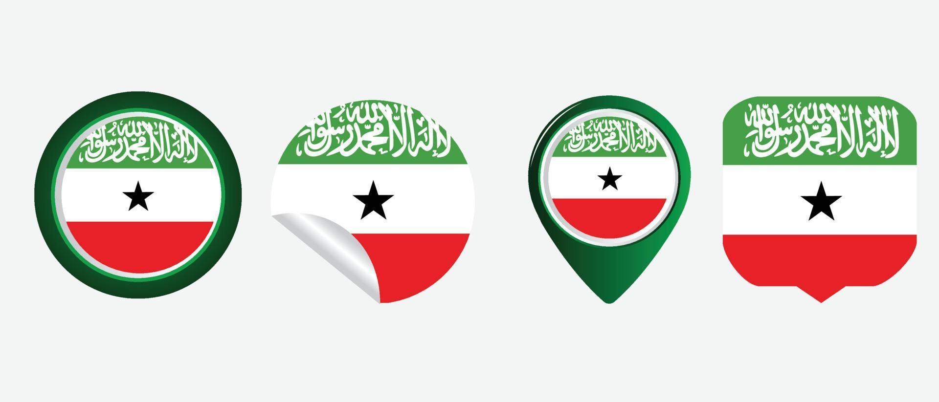 somaliland flag. flat icon symbol vector illustration