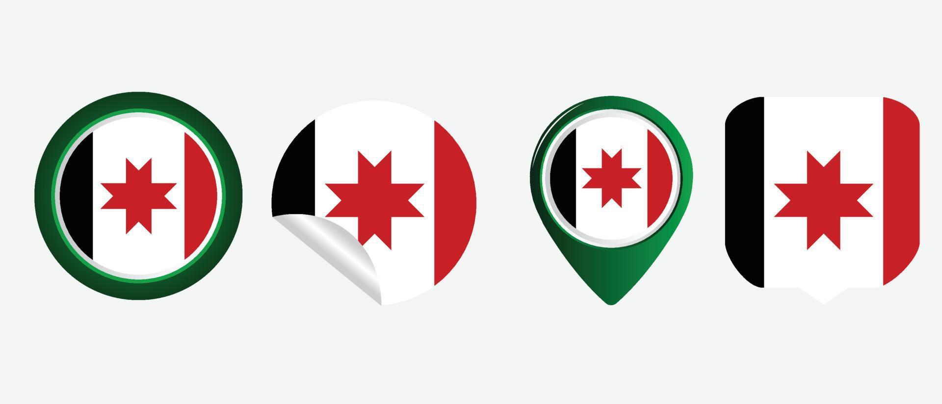 udmurtia flag. flat icon symbol vector illustration