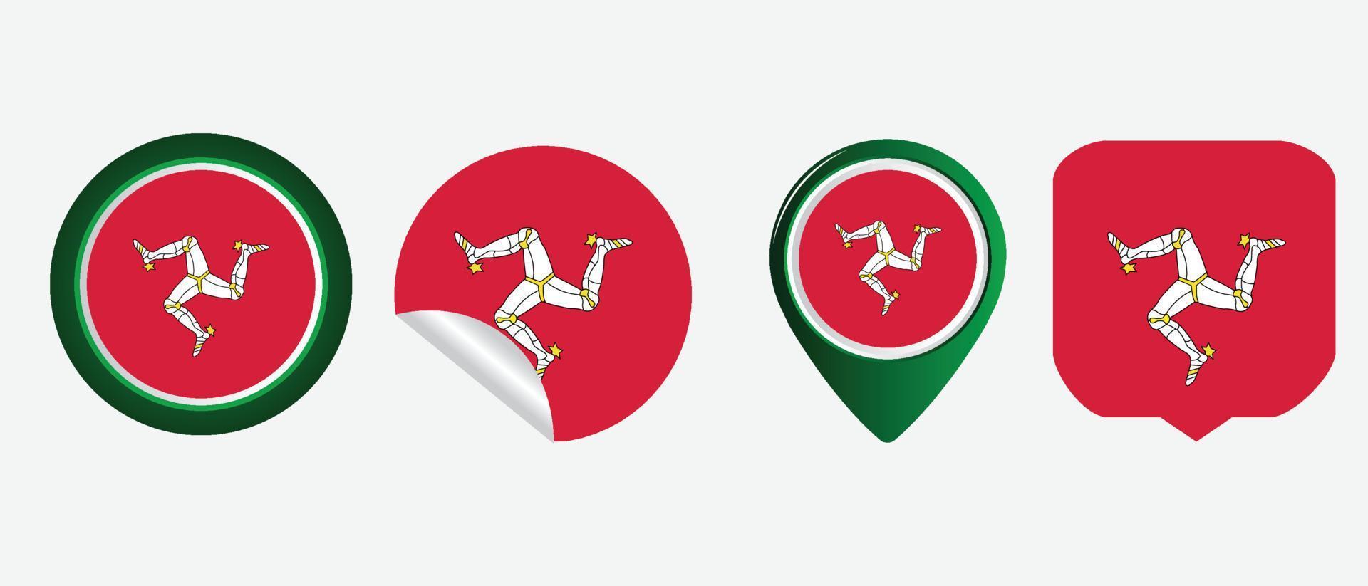 Isle of Man flag. flat icon symbol vector illustration