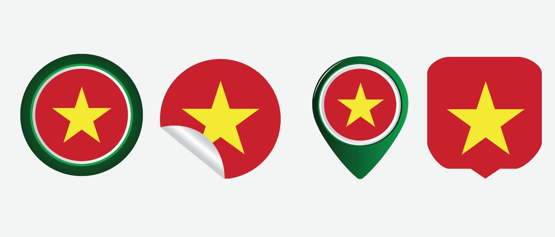 bandera de vietnam ilustración de vector de símbolo de icono plano