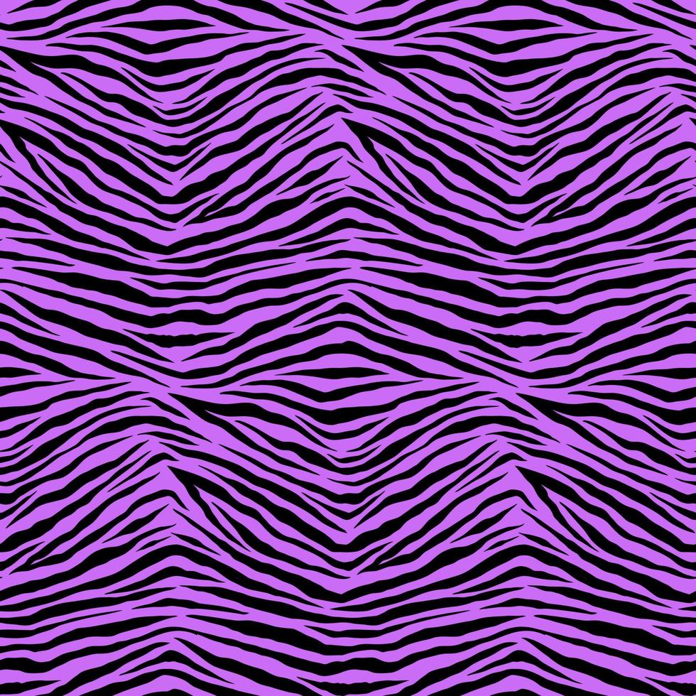 Purple Tiger Animal Motif Vector Seamless Pattern