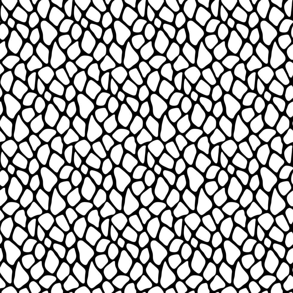 Black and White Snake Animal Motif Vector Seamless Pattern