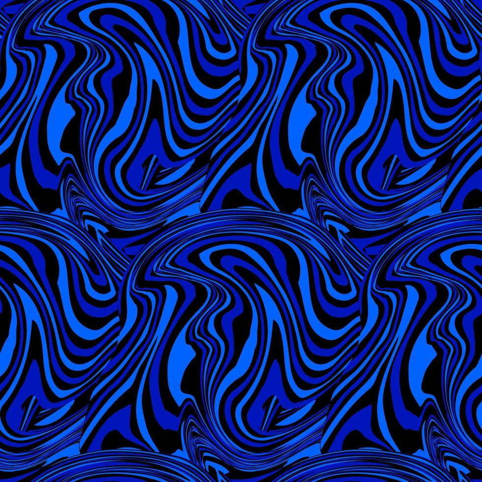 Blue Marble Liquid Motif Vector Seamless Pattern