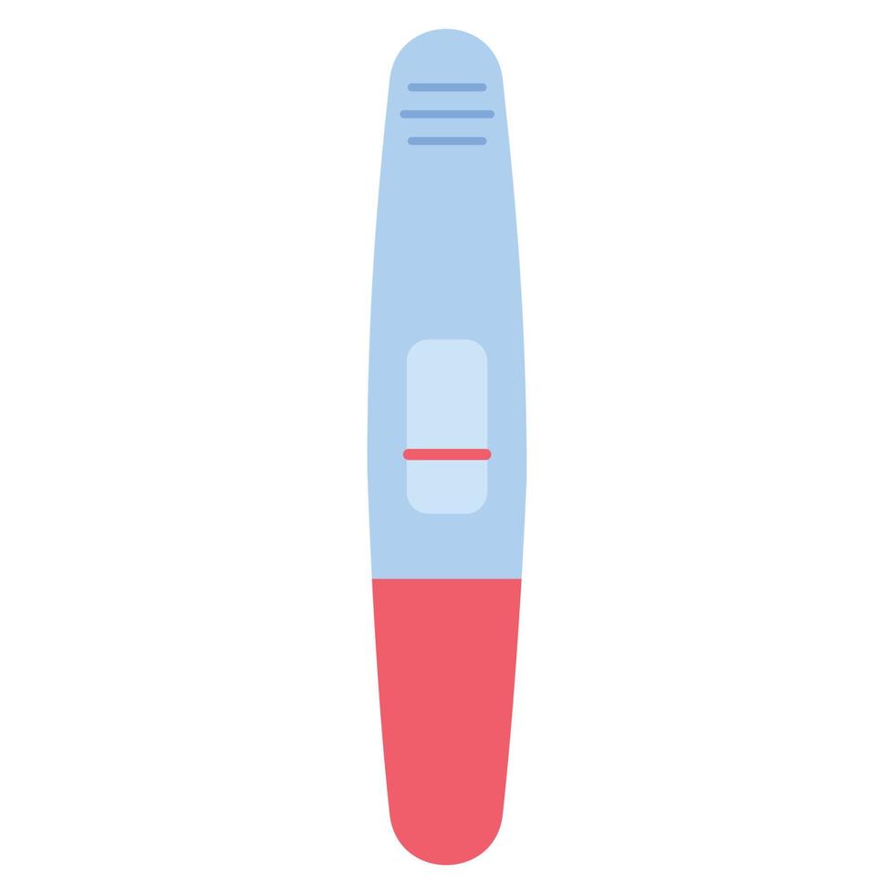 Flat vector illustration of a pregnancy test with a negative result.