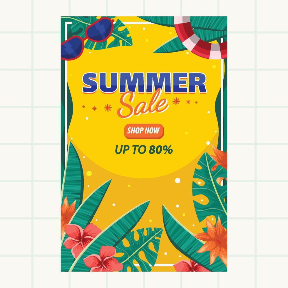 cartel de venta de verano vector