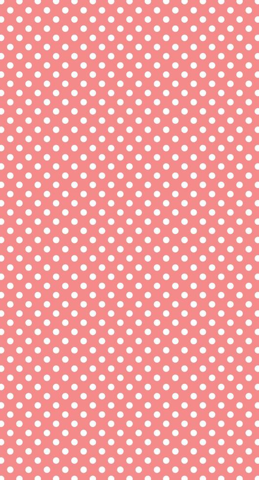 cute polka dots seamless pattern retro stylish vintage pink vertical potrait background suitable for smartphone wallpaper vector