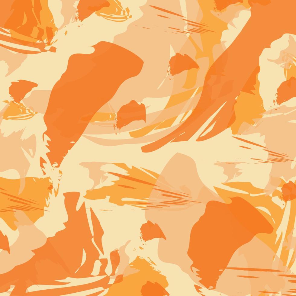 abstract brush art camouflage orange pattern military background ready for your design vector