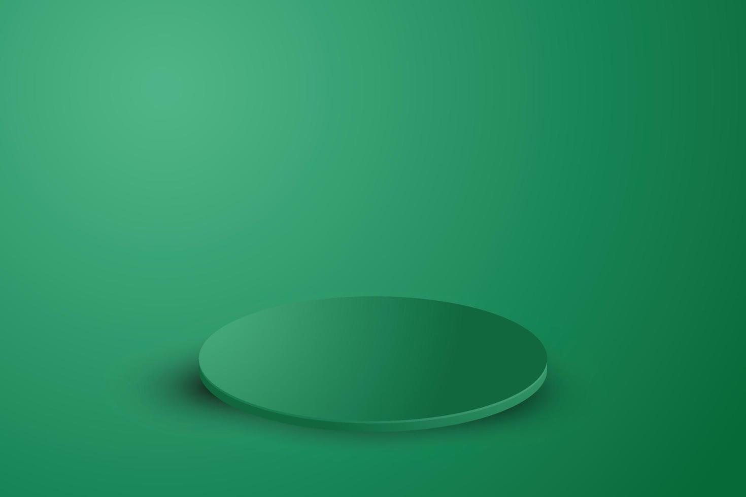 3d rendering green podium stage design background suitable for advertising vector