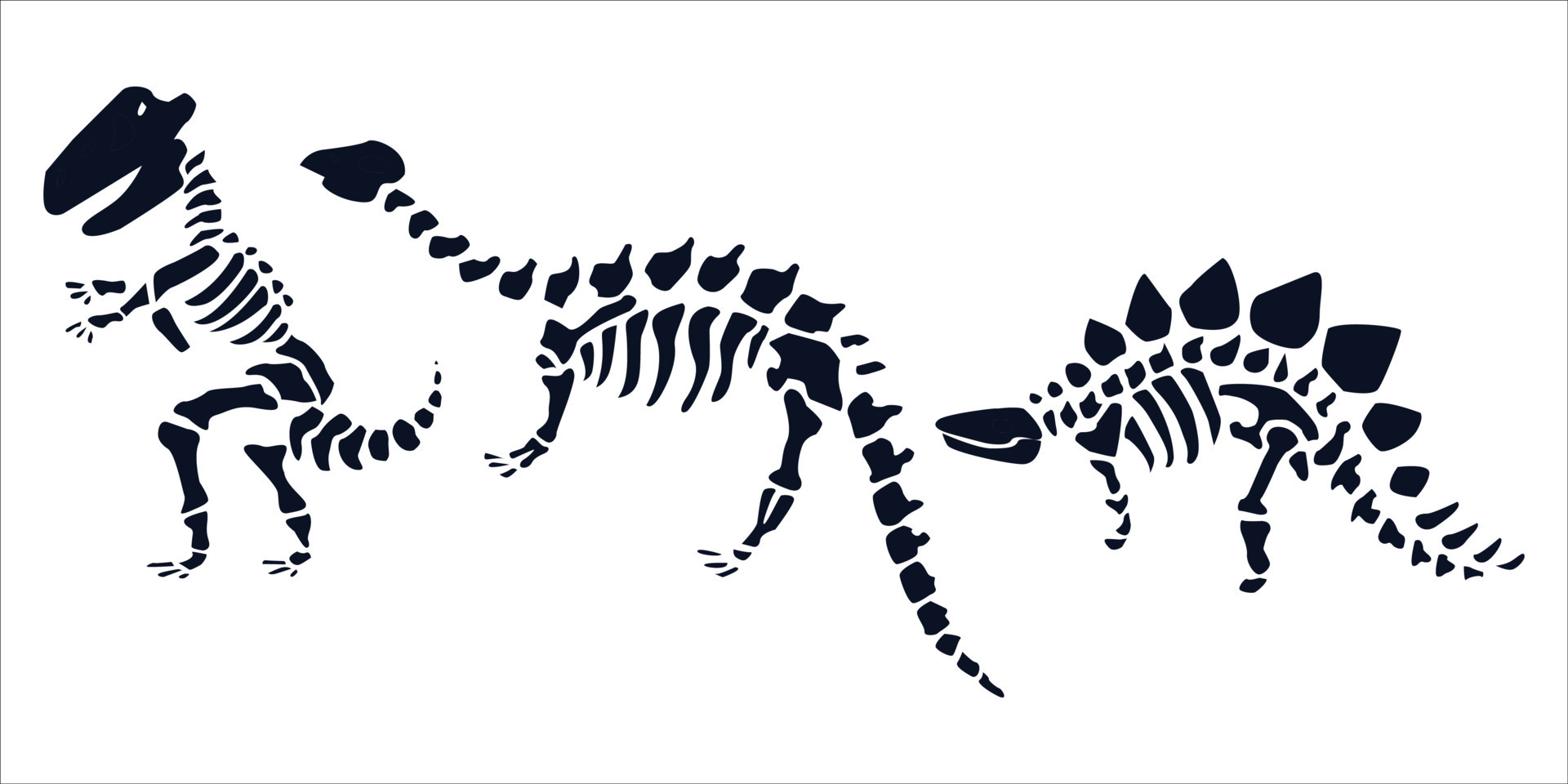 Cartoon dinosaur skeleton flat style vector art illustration isolated on  white background. 7920074 Vector Art at Vecteezy