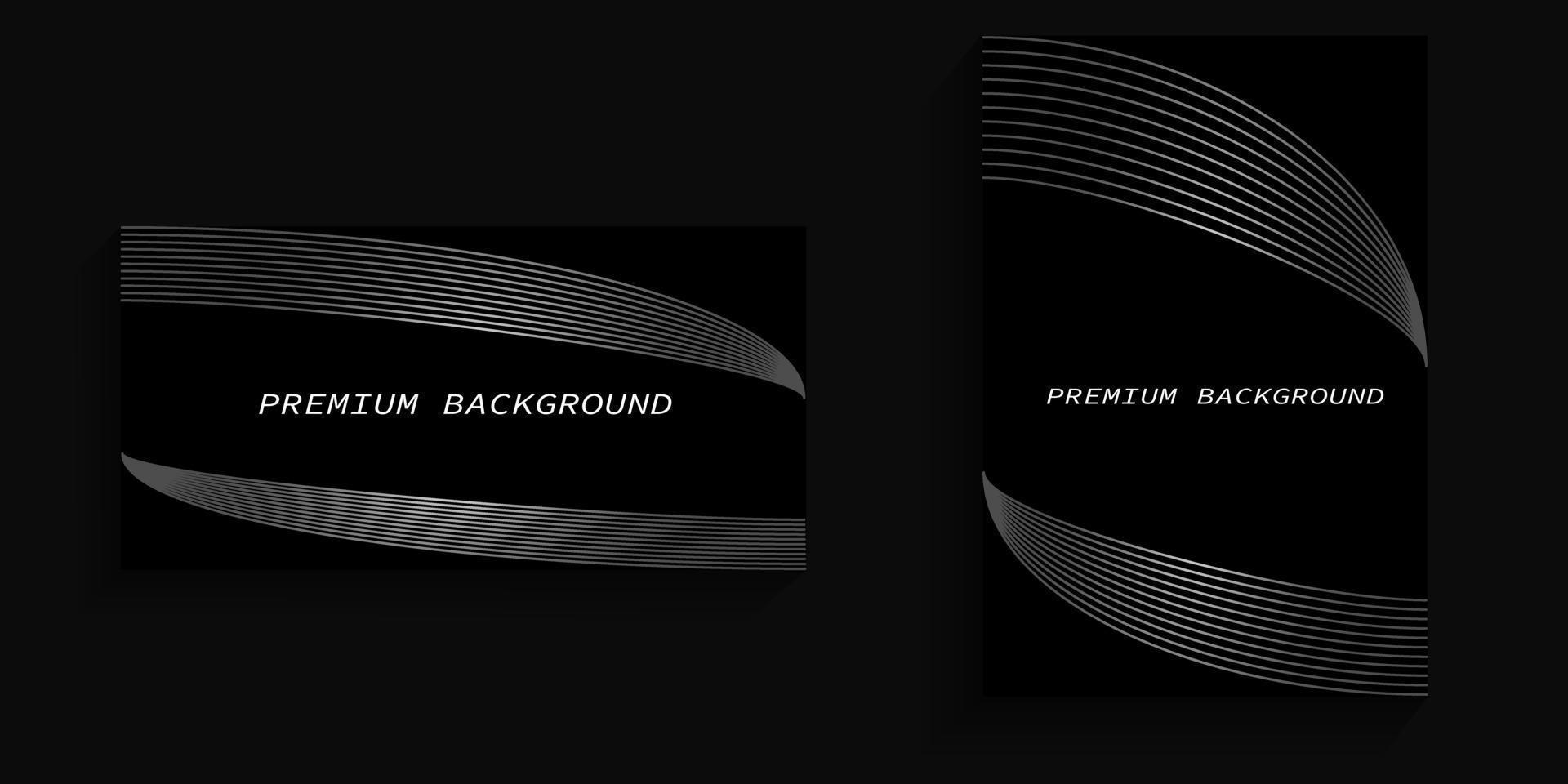 dark background with abstract gray lines vector