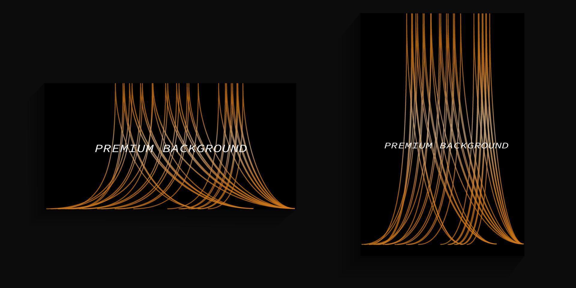 background with abstract gold lines vector