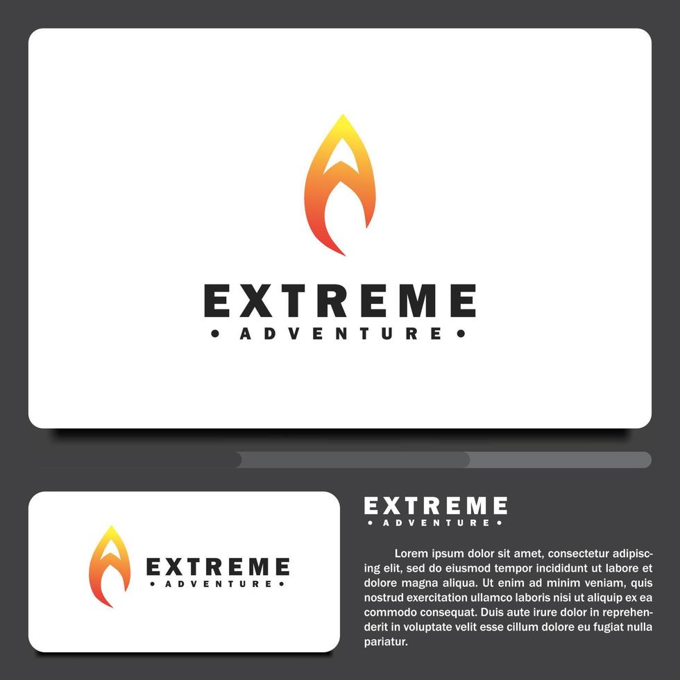 lettering logo design template, with the letter A icon. vector