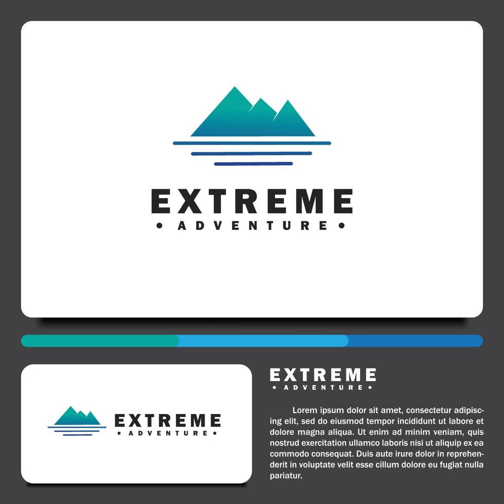 logo design template, with a simple mountain icon. suitable for symbol adventure vector