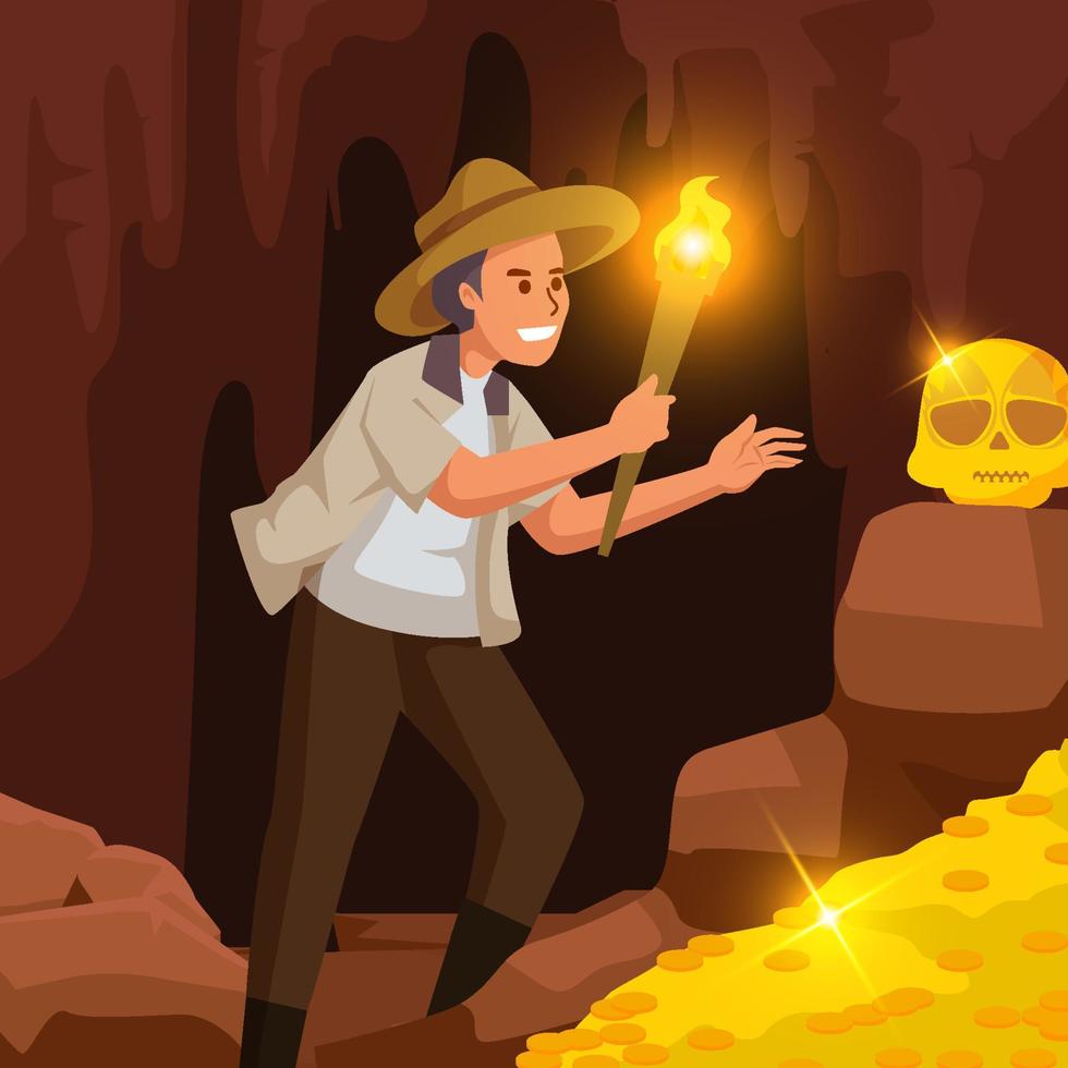 A Treasure Hunter Concept vector