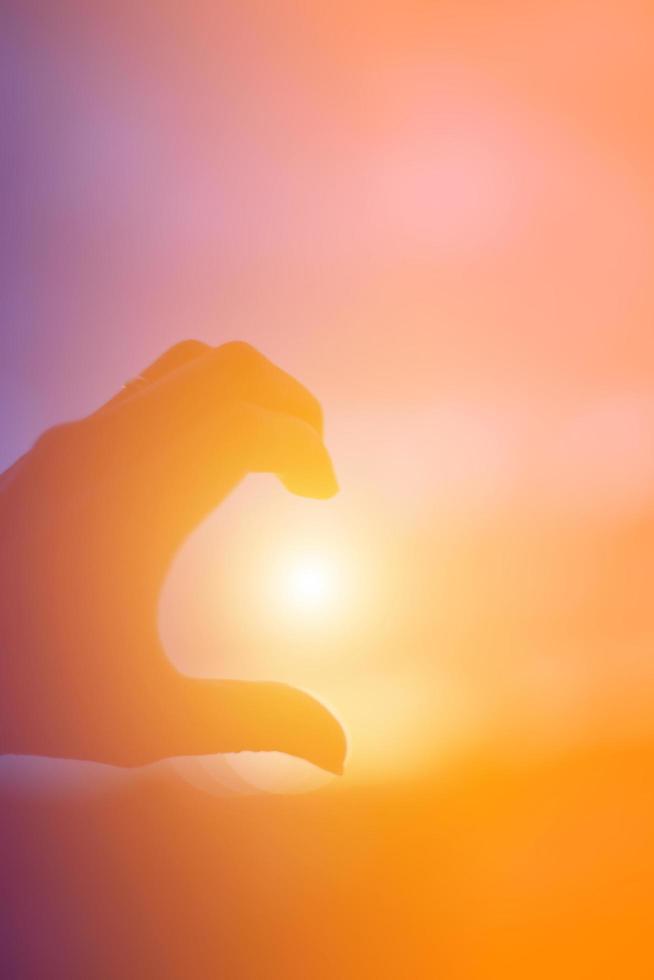 hands-shape for the Sun. photo