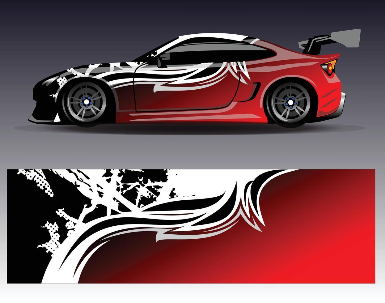 Graphic abstract stripe racing background kit designs for wrap vehicle race car rally adventure vector