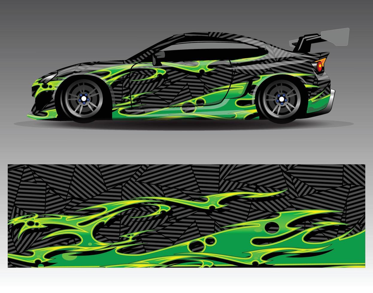 Diseños de kit de fondo de carreras de rayas abstractas gráficas para envolver vehículos carrera coche rally aventura vector