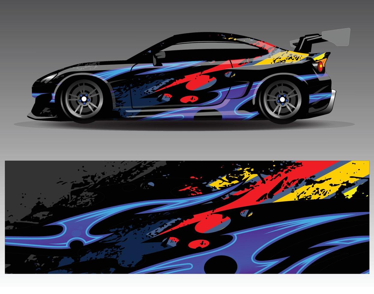 Graphic abstract stripe racing background kit designs for wrap vehicle race car rally adventure vector