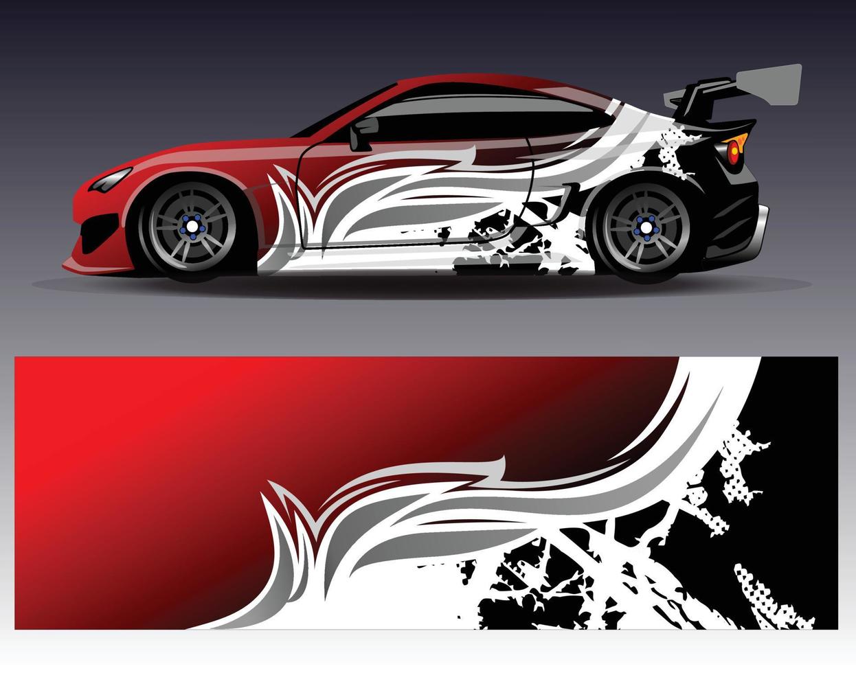 Graphic abstract stripe racing background kit designs for wrap vehicle race car rally adventure vector