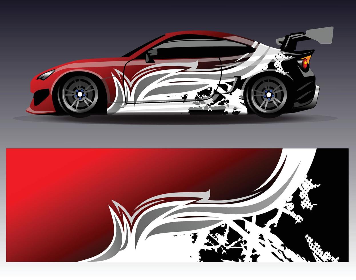 Diseños de kit de fondo de carreras de rayas abstractas gráficas para envolver vehículos carrera coche rally aventura vector