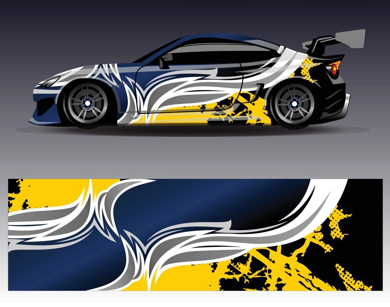 Diseños de kit de fondo de carreras de rayas abstractas gráficas para envolver vehículos carrera coche rally aventura vector