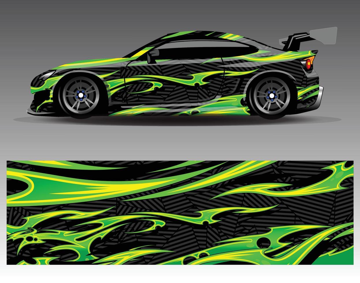 Graphic abstract stripe racing background kit designs for wrap vehicle race car rally adventure vector