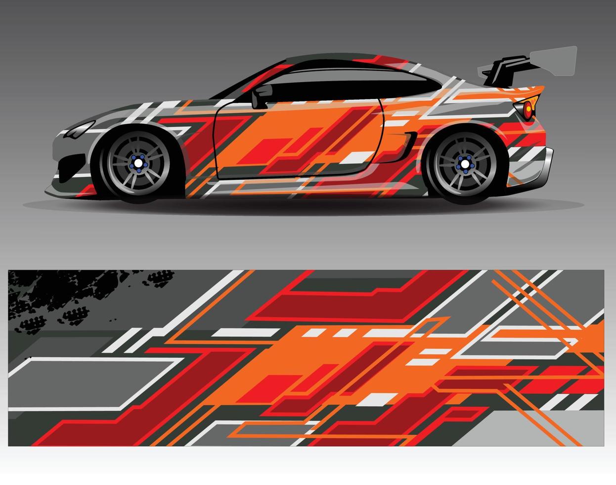 Graphic abstract stripe racing background kit designs for wrap vehicle race car rally adventure vector