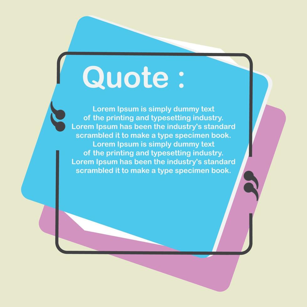 Modern quotes communication template vector