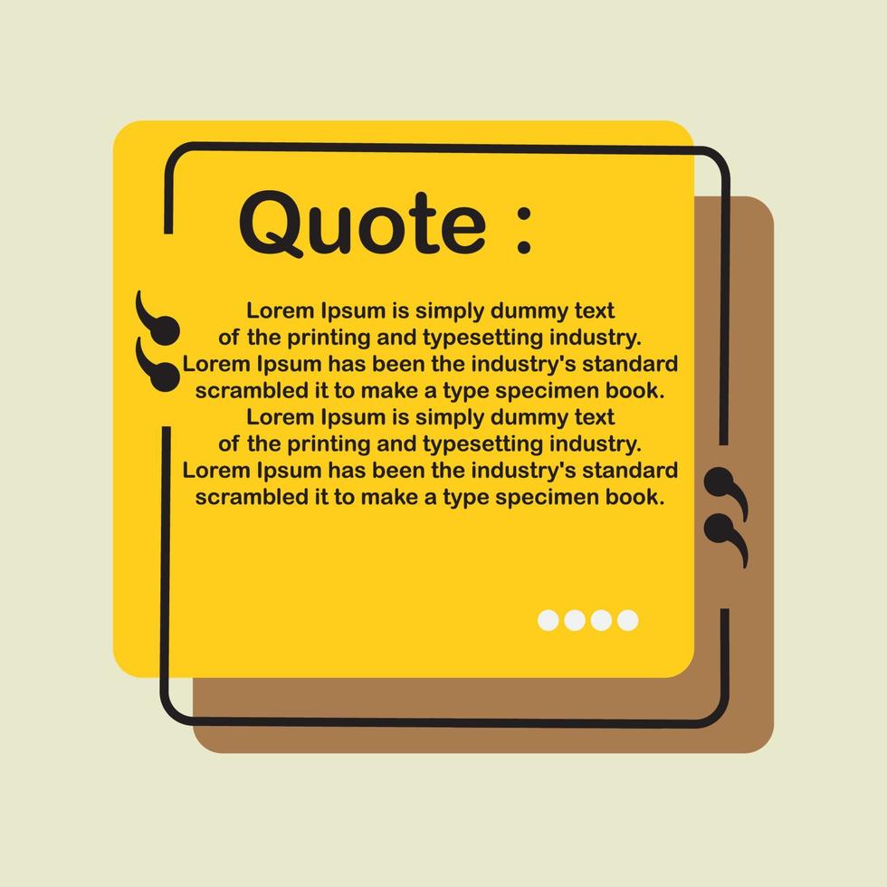 Modern quotes communication template design vector