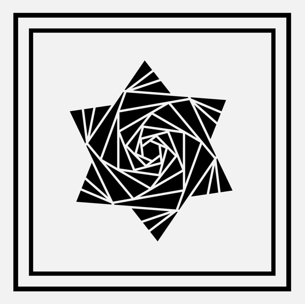 luxury line art mandala flower style design isolated background vector