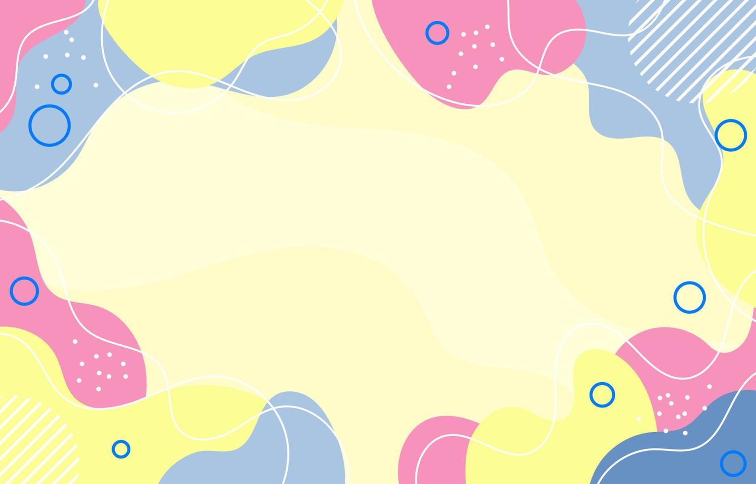 fondo de doodle de memphis fluido abstracto vector