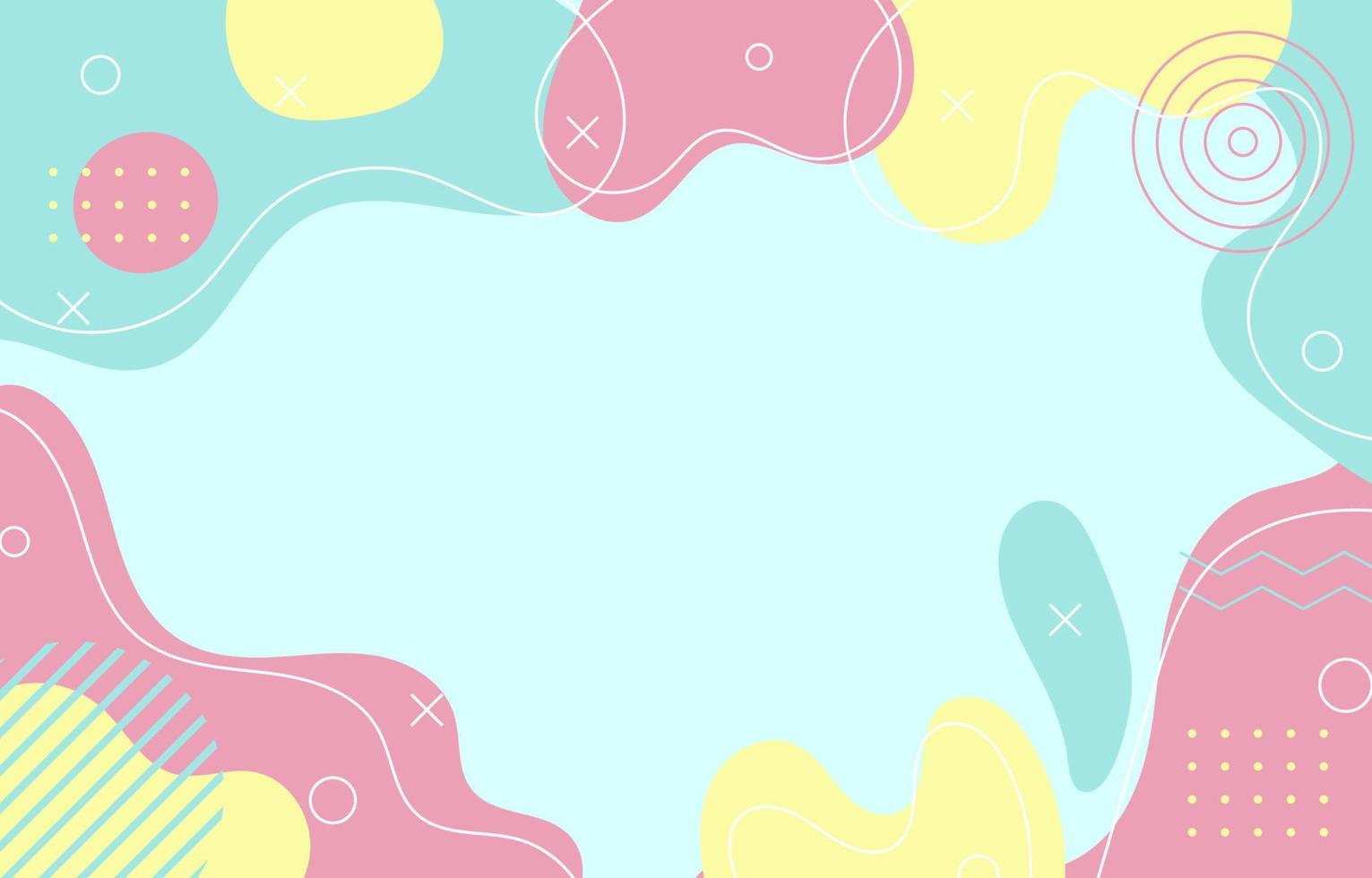 fondo de doodle de memphis fluido abstracto vector