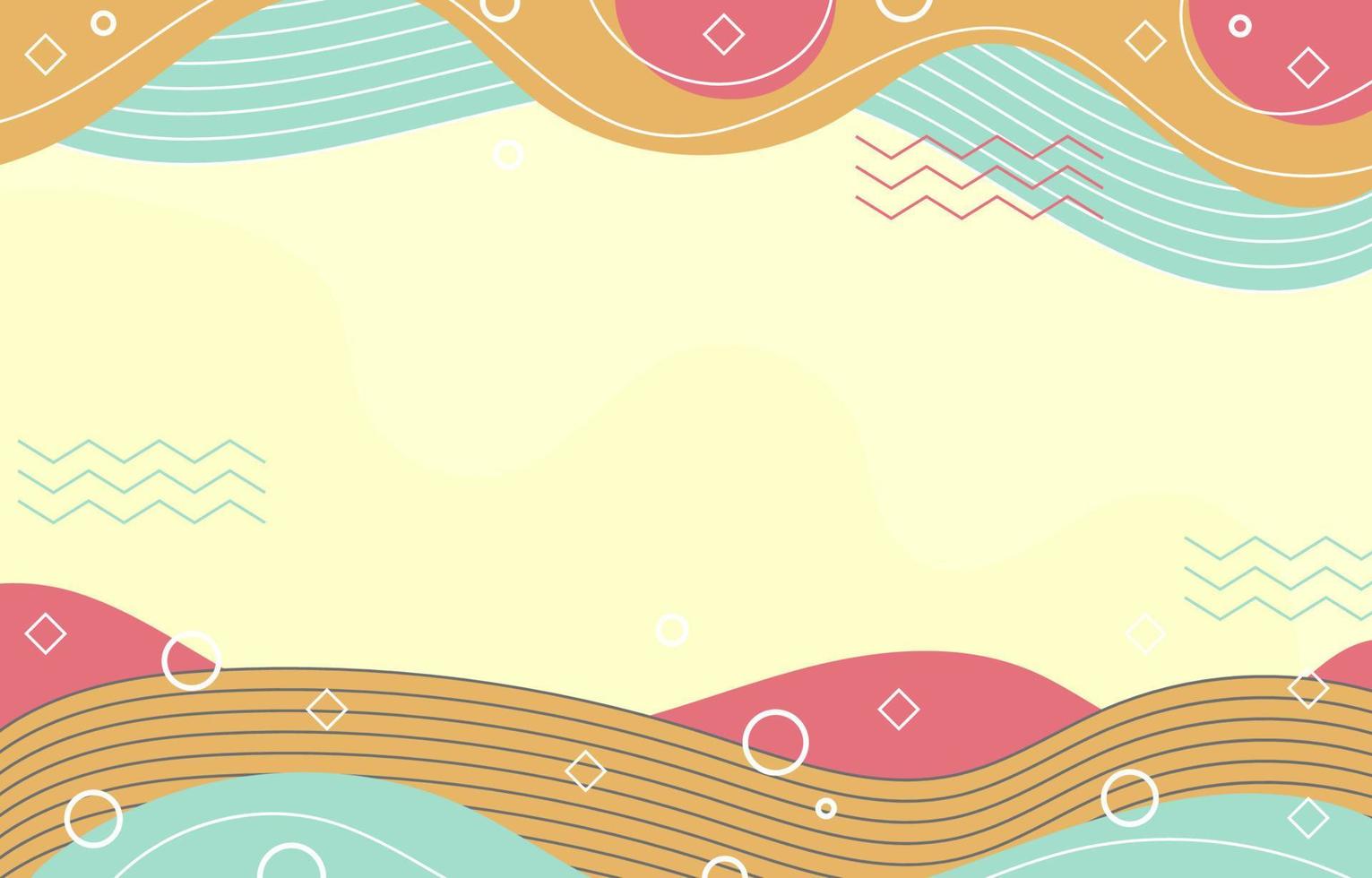 abstract fluid memphis doodle background vector