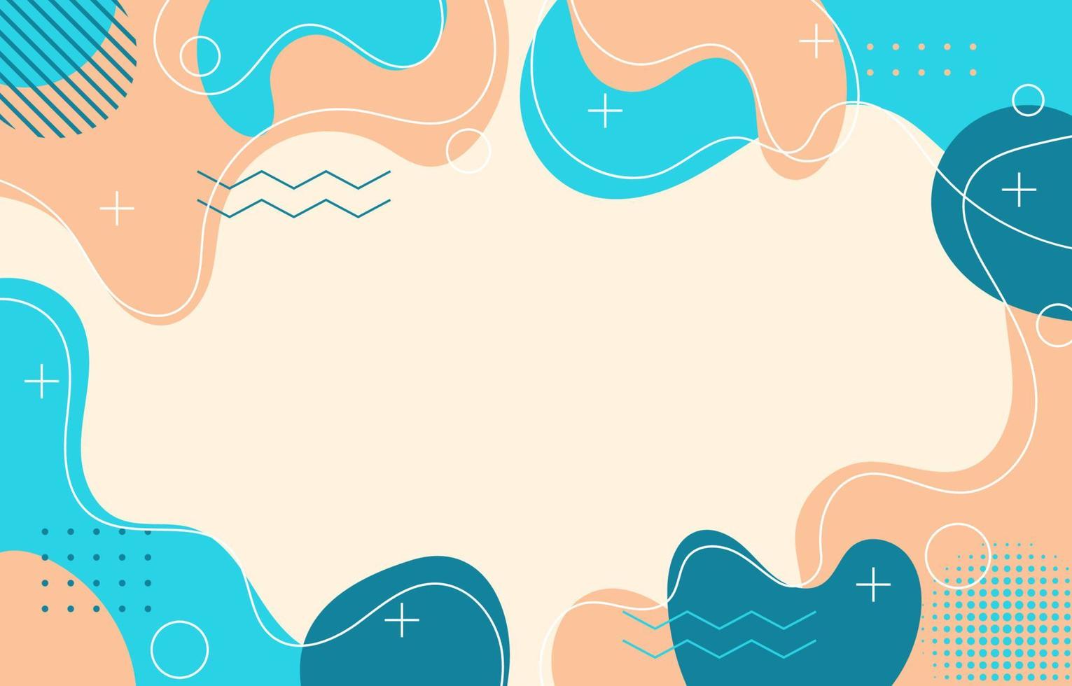 abstract fluid memphis doodle background vector