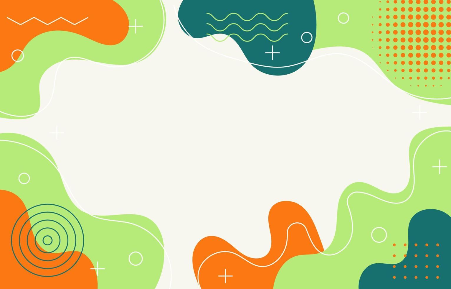 fondo de doodle de memphis fluido abstracto vector