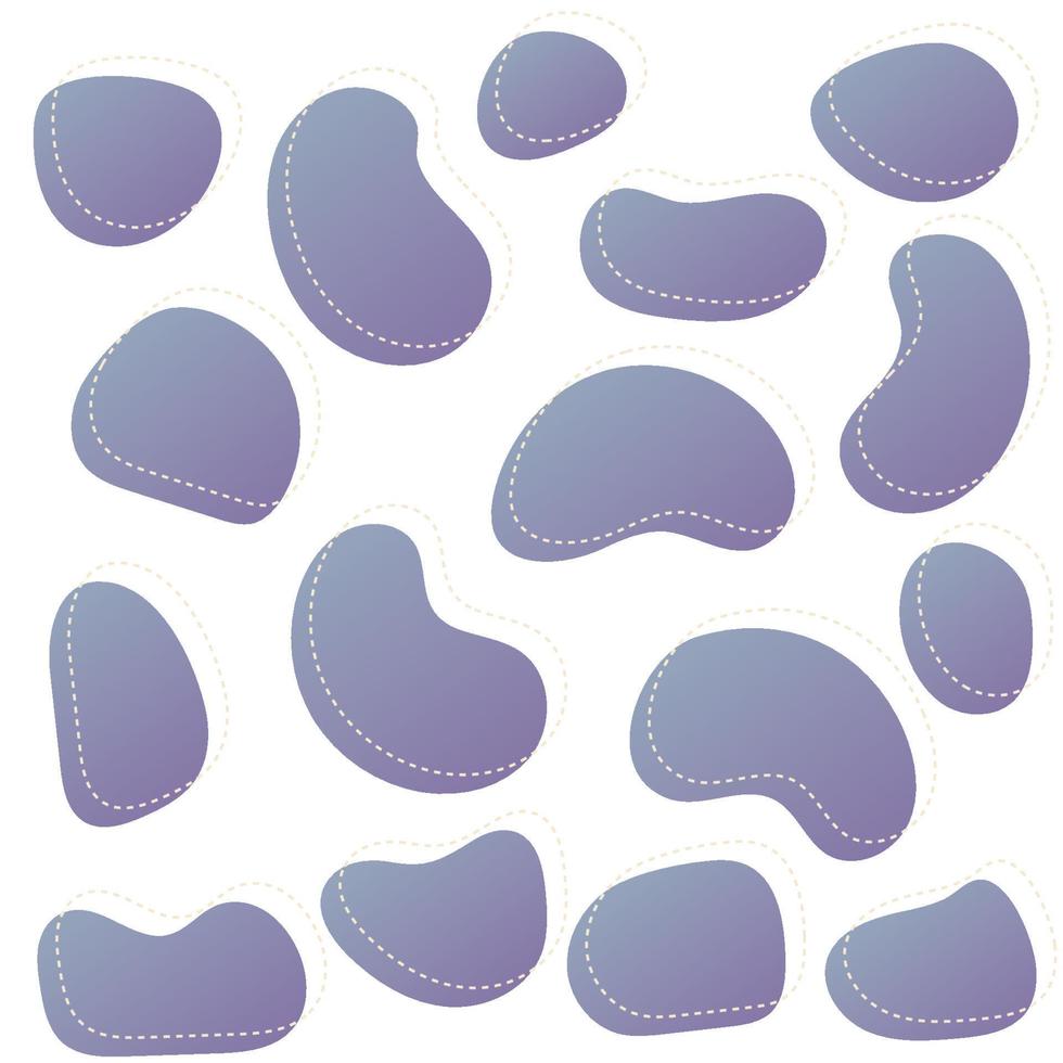 abstract seamless flat blob doodle  pattern vector