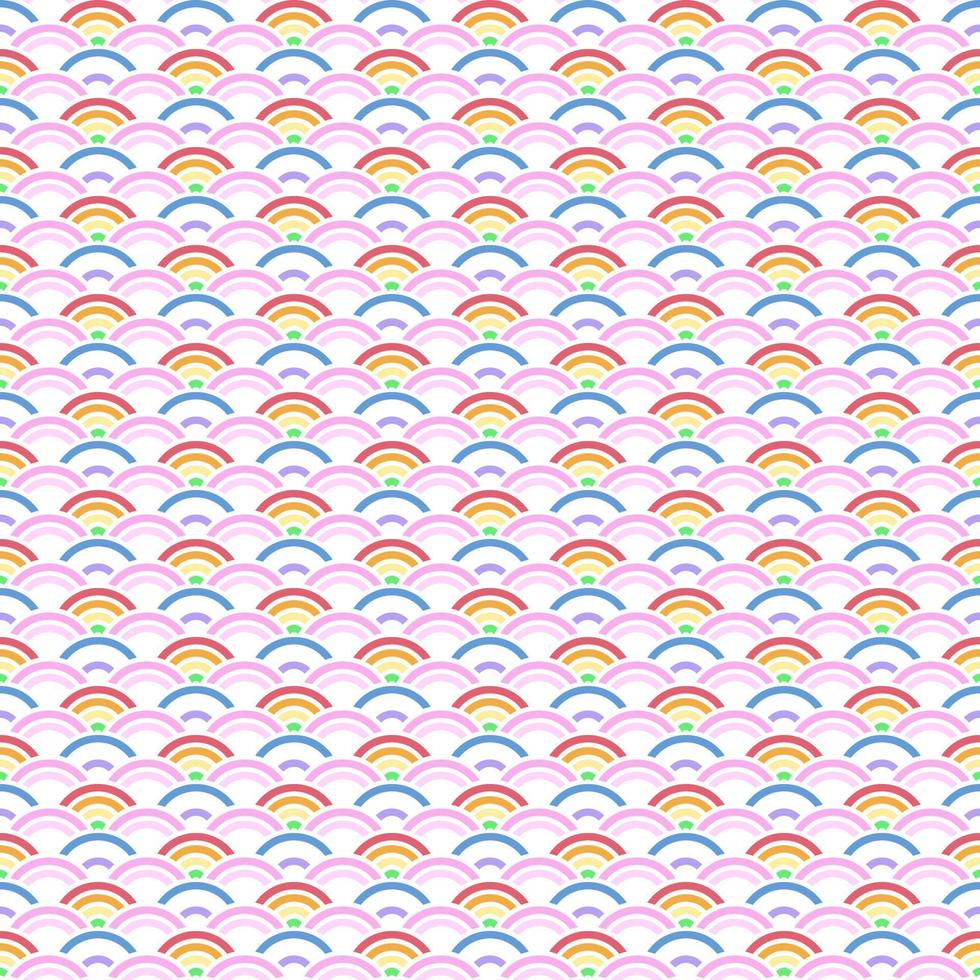 seamless japanese wave pattern background vector