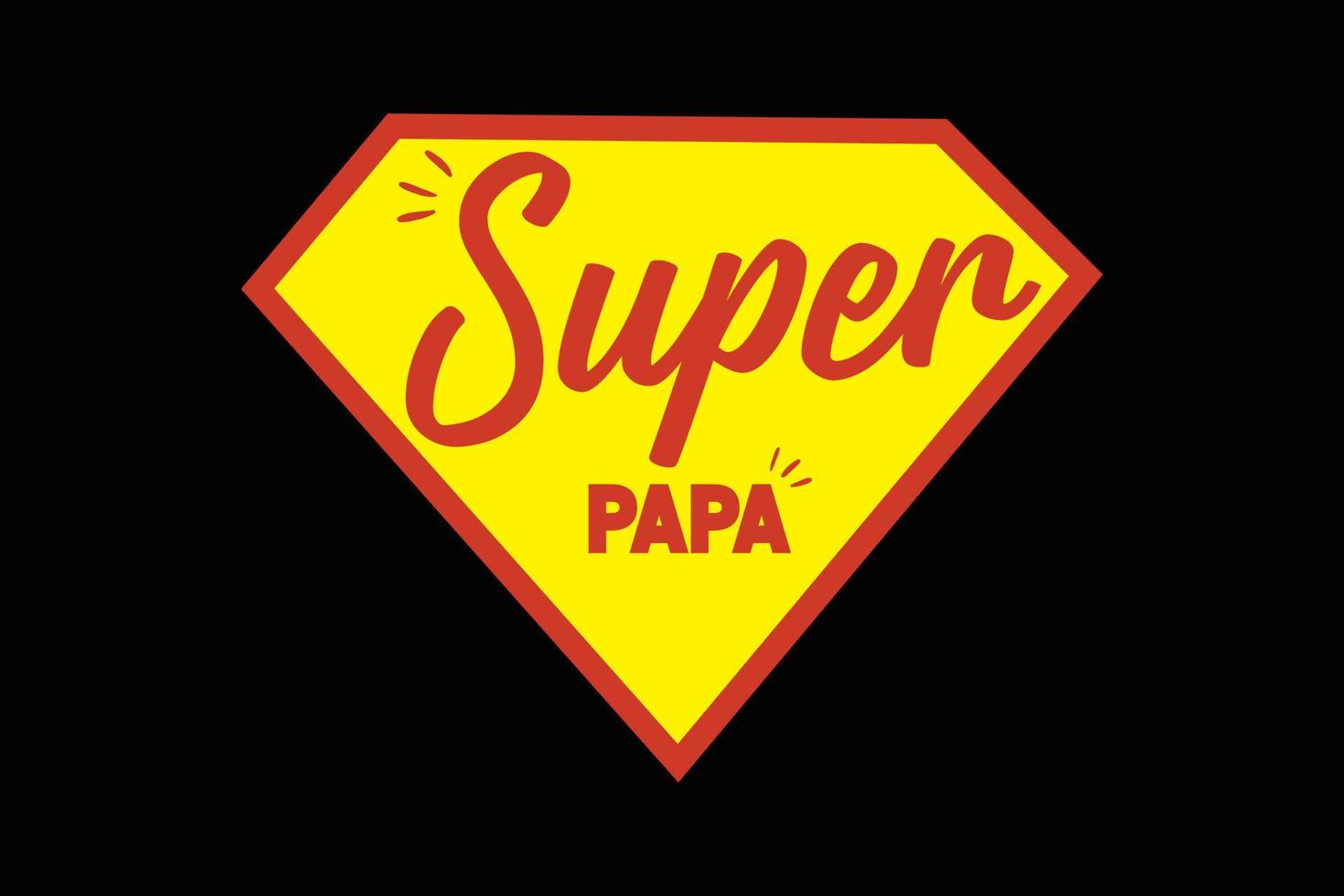 plantilla de camiseta super papá. vector