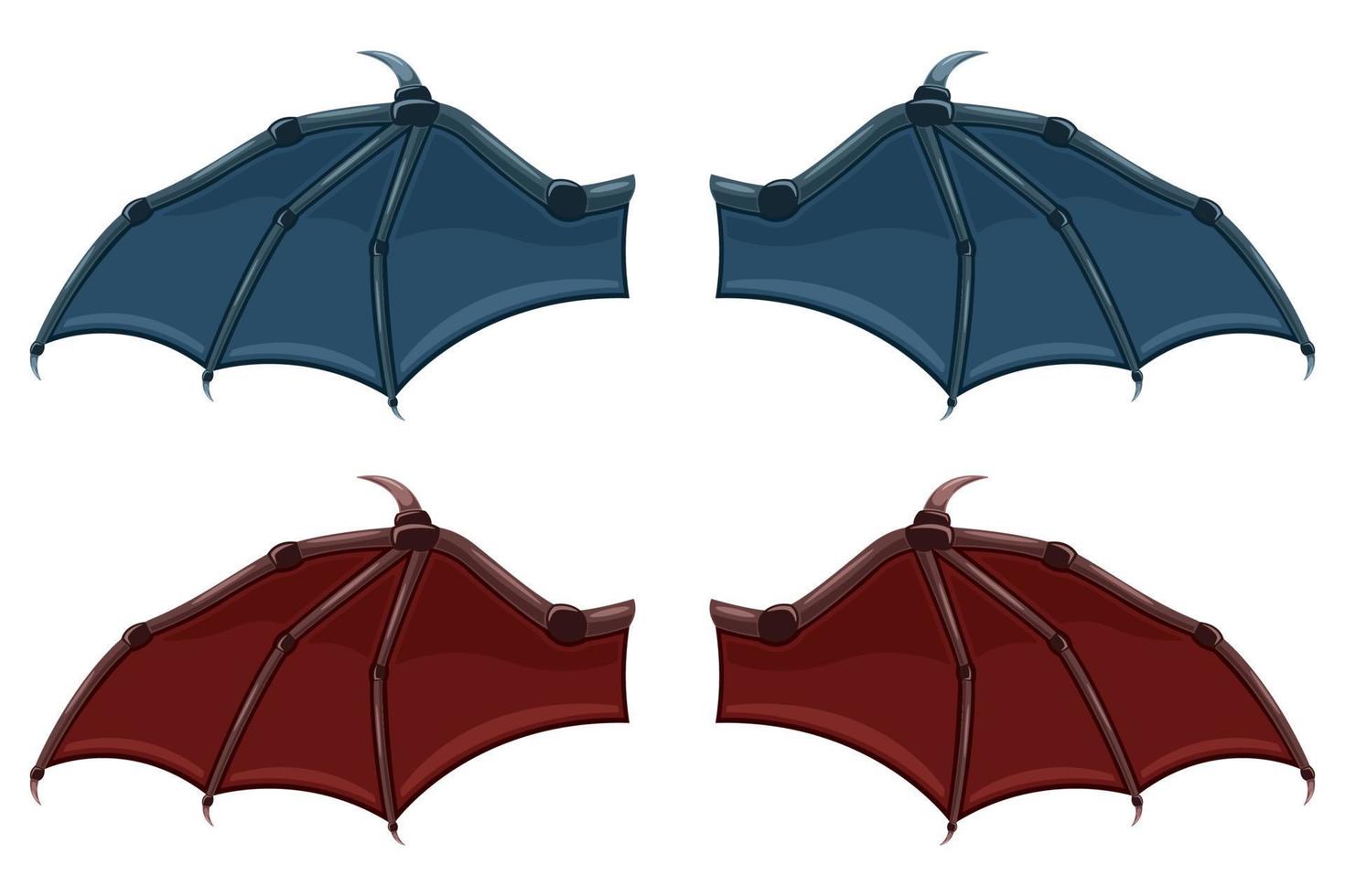 vampire open wings cartoon style isolated white background vector